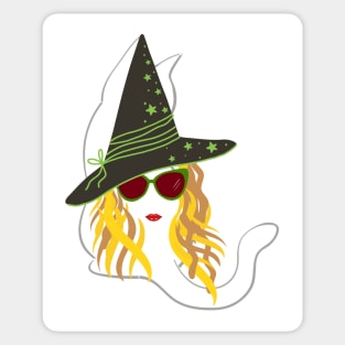 Classy Witch Sunglasses Sticker